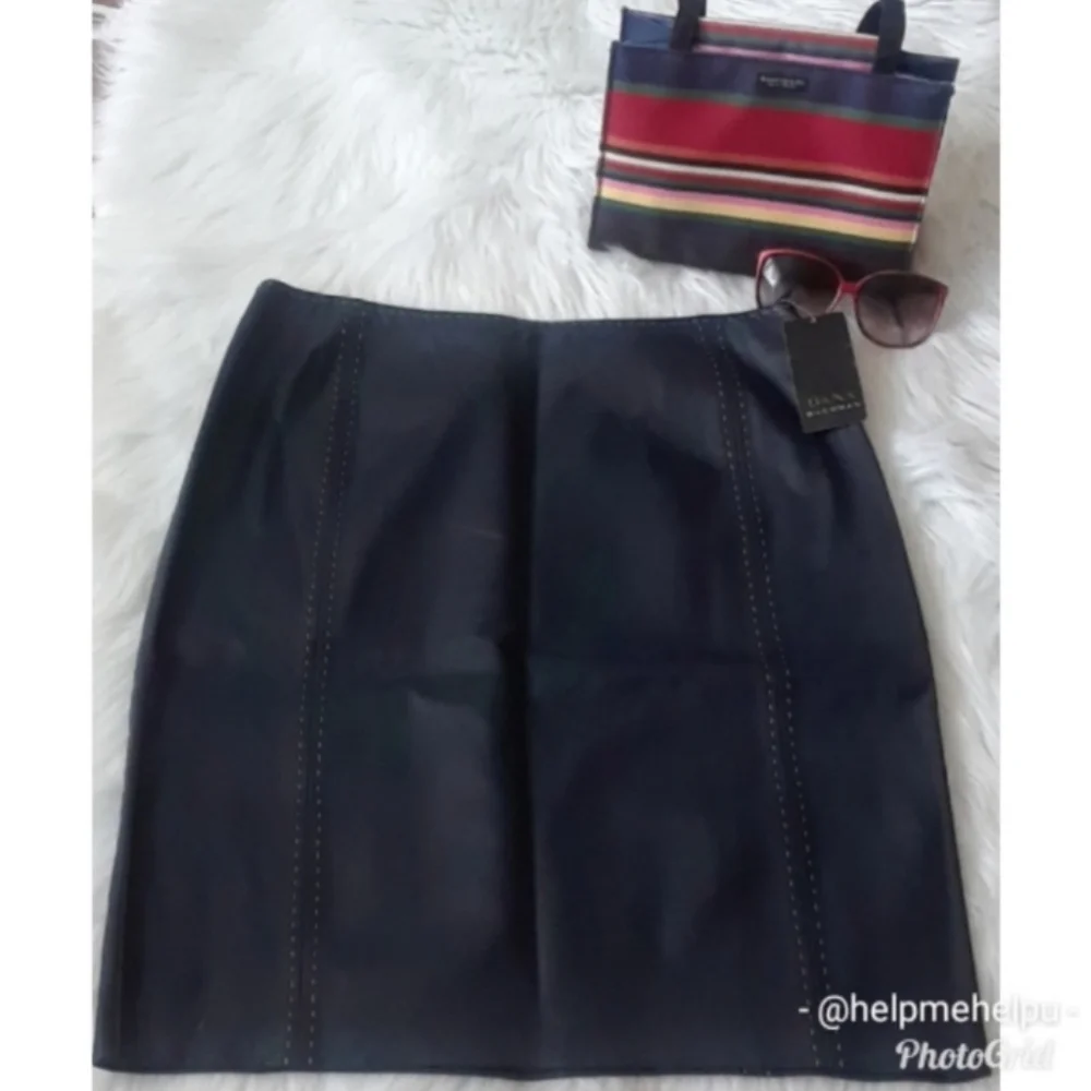 DANA BUCHMAN LAMBS SKIN SKIRT NWT